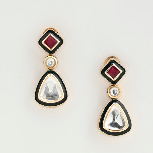 Classic Kundan Drop Earrings